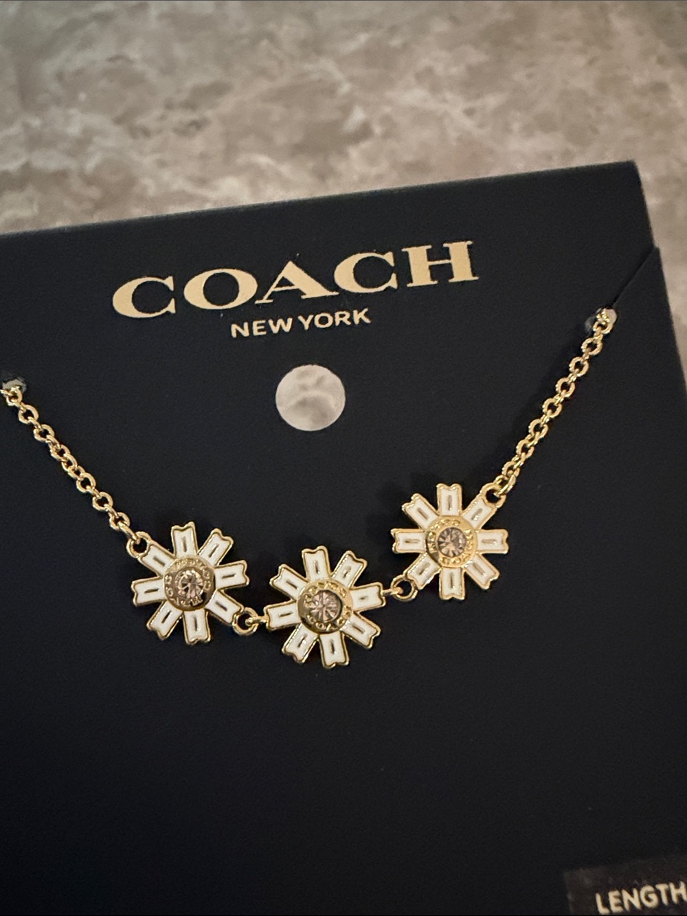 Coach Gold-Tone Layered Disc Necklace NWT